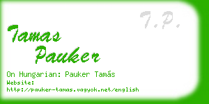 tamas pauker business card