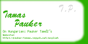 tamas pauker business card